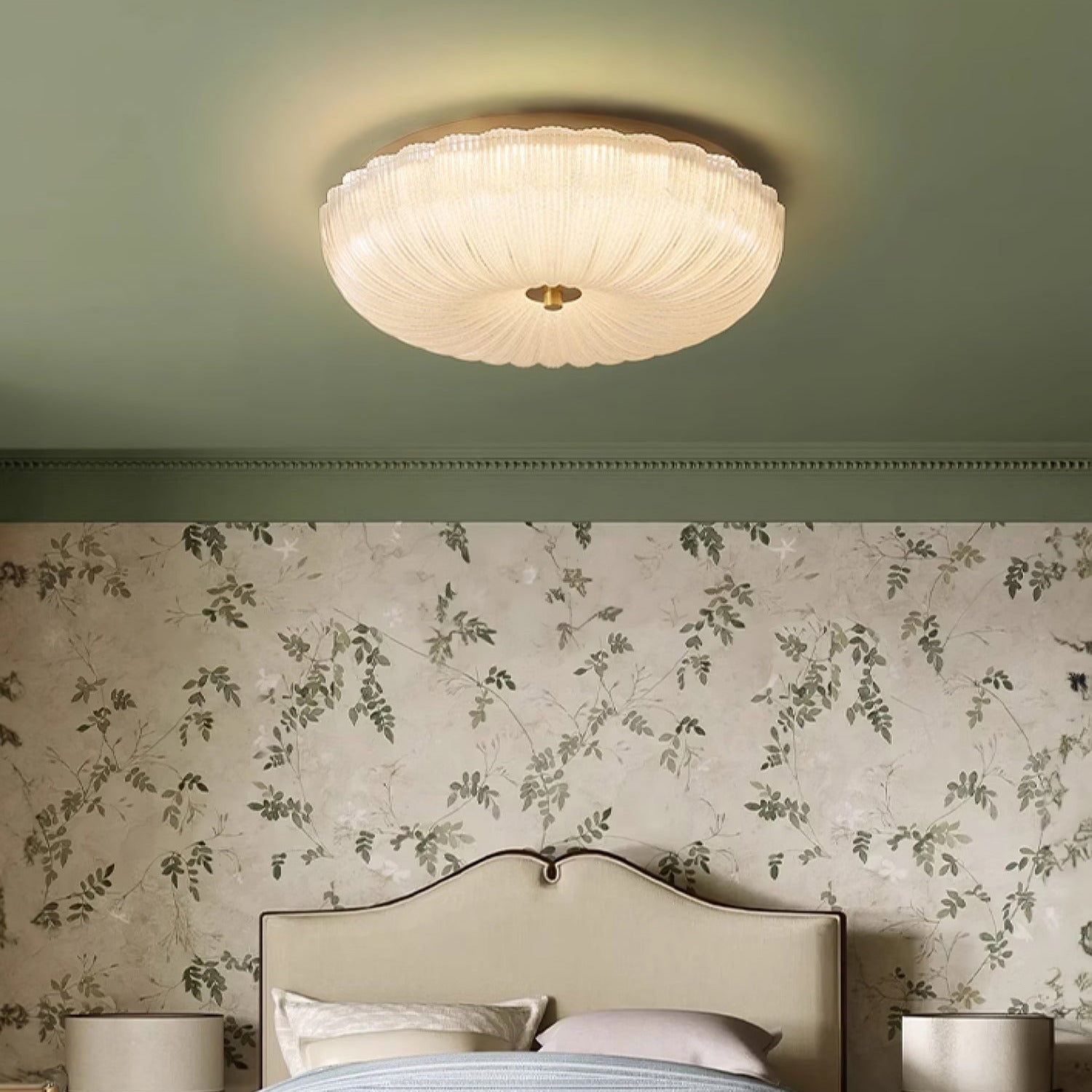 Haven Ceiling Light Fixture | Ripple Glass, Integrated LED, Hardwired 11