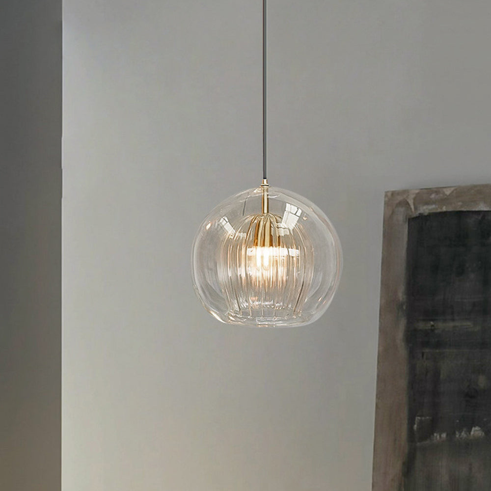 Juno Glass Pendant Light | Clear & Amber Shades, Modern Hanging Lights for Kitchen & Dining 0