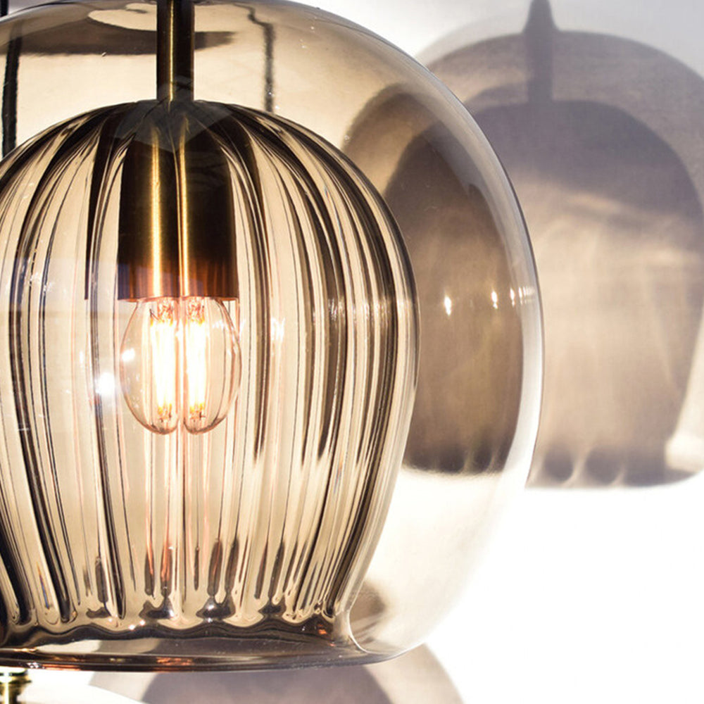 Juno Glass Pendant Light | Clear & Amber Shades, Modern Hanging Lights for Kitchen & Dining 7