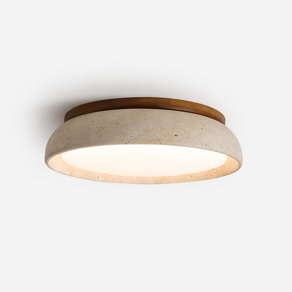 Kloris Ceiling Light Fixture | Natural Travertine, Modern Minimalist Design, LED 1