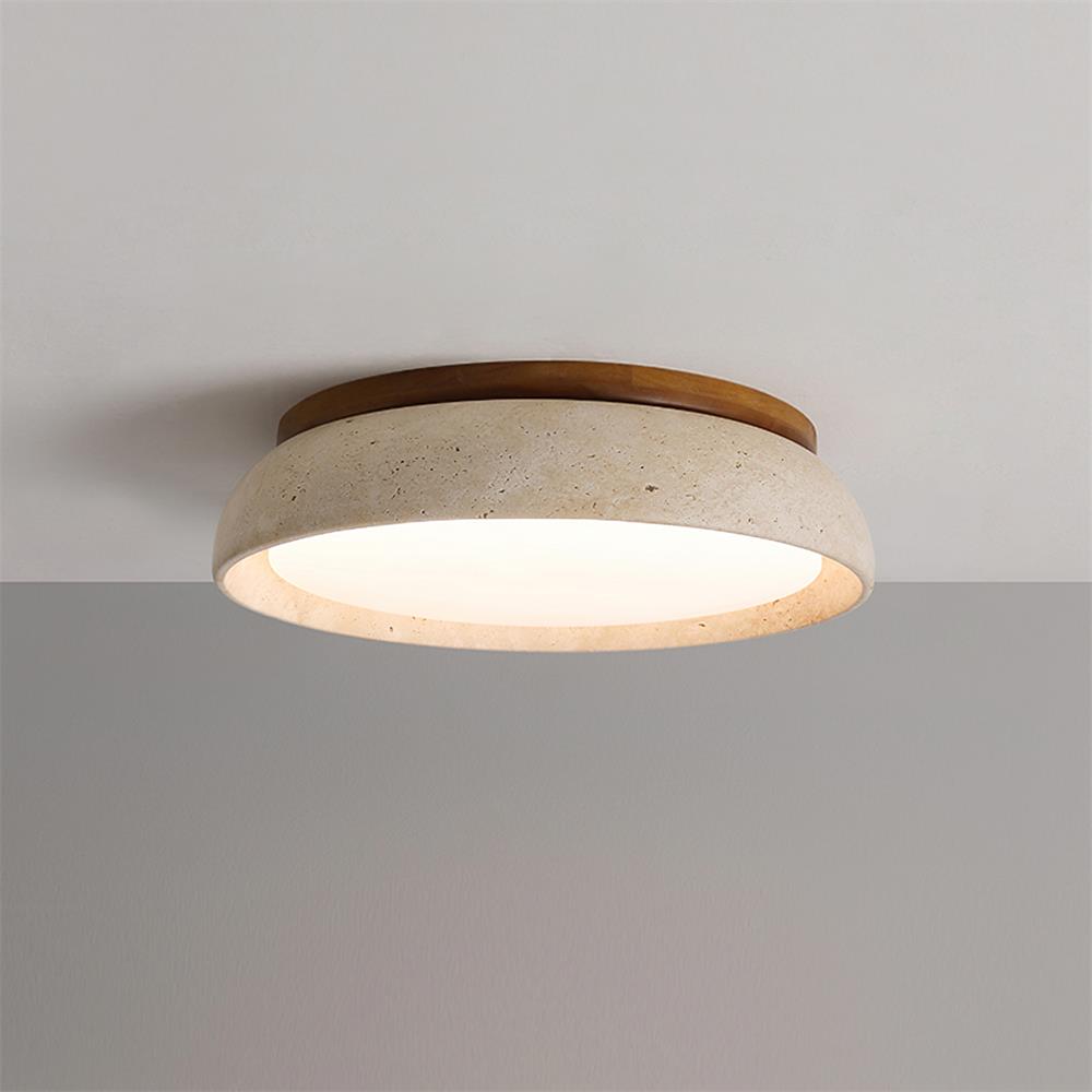 Kloris Ceiling Light Fixture | Natural Travertine, Modern Minimalist Design, LED 11