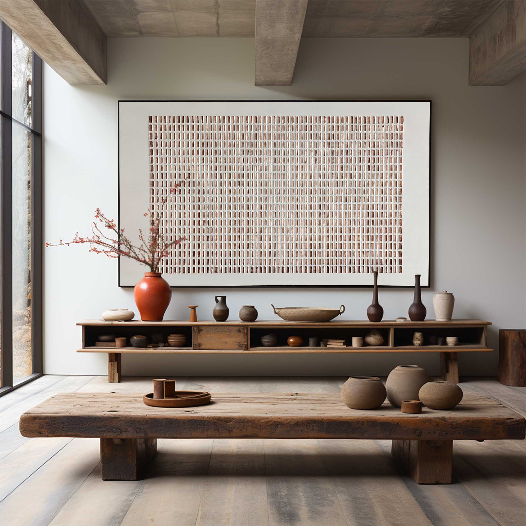 Lizi Wabi-Sabi Canvas Art | Hand-Painted Abstract Minimalism, High-Quality Linen 7
