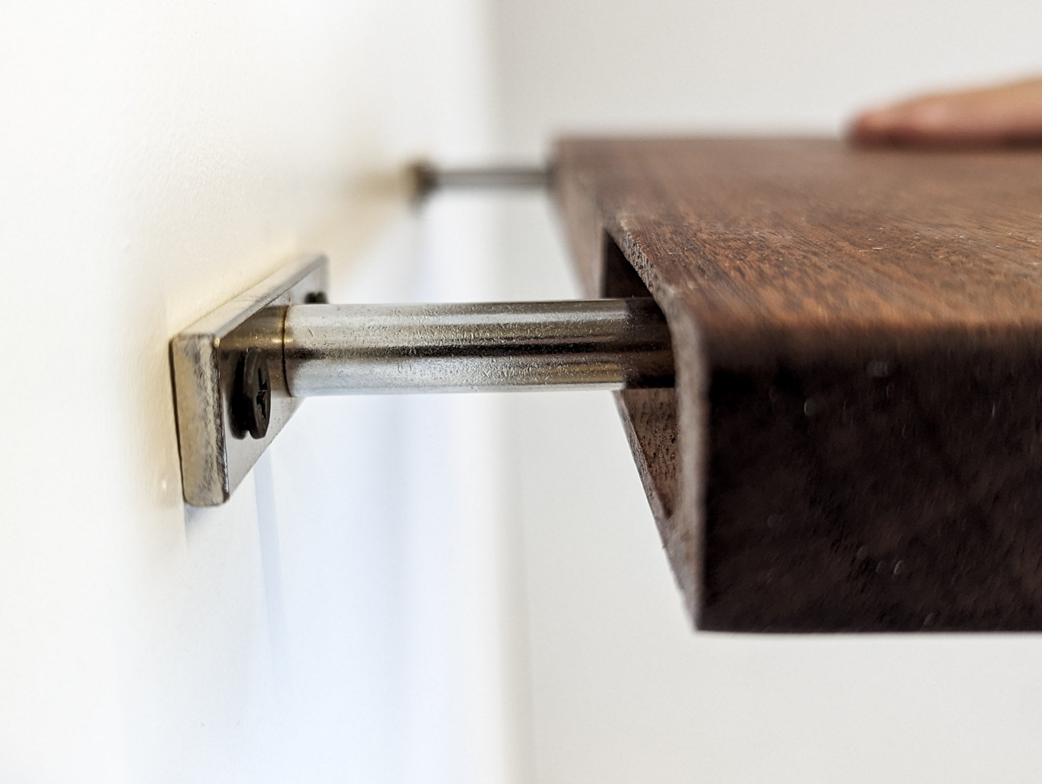 Maha Floating Shelf | Handcrafted Mahogany, Rounded Corners 4