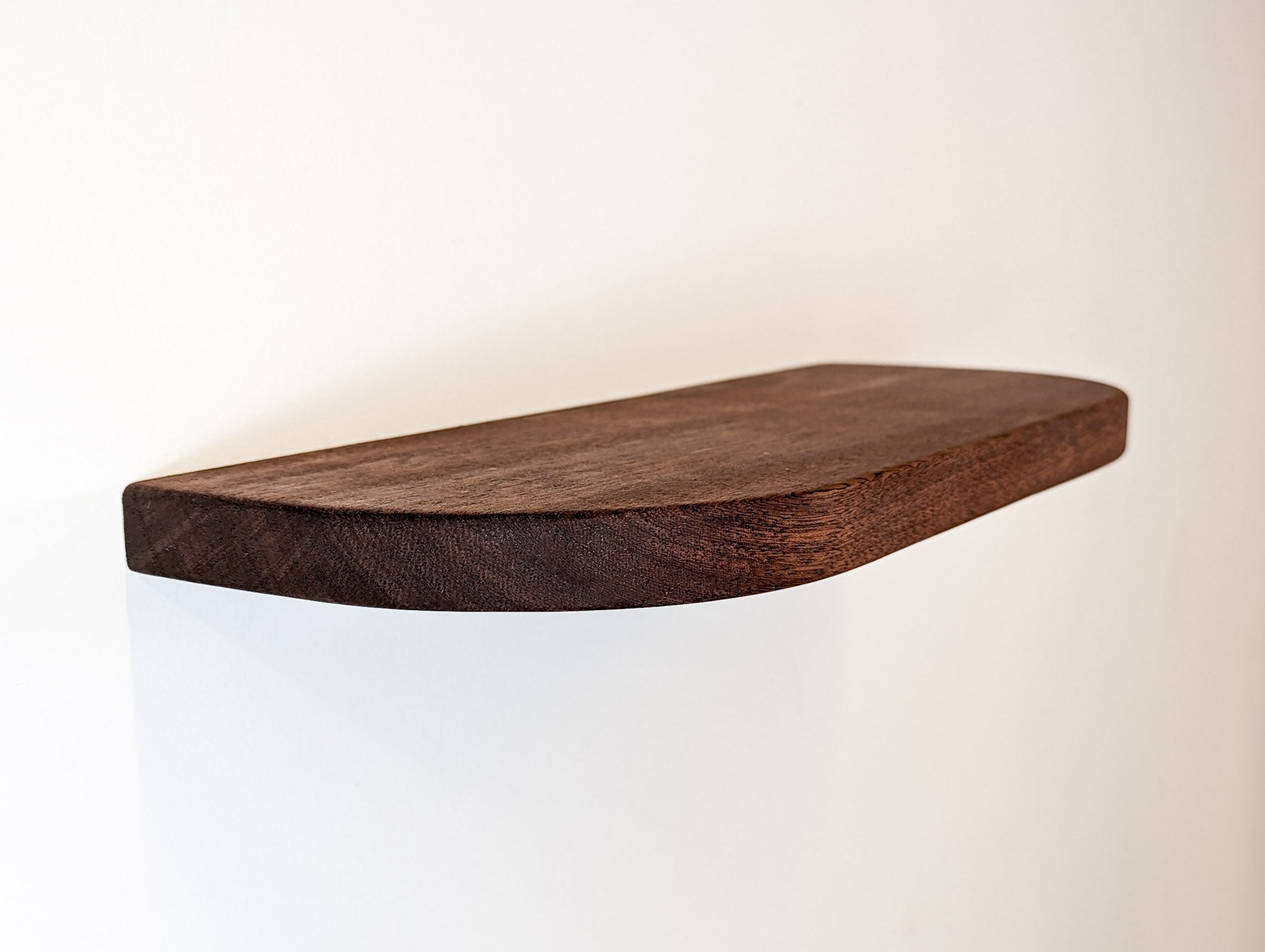Maha Floating Shelf | Handcrafted Mahogany, Rounded Corners 5