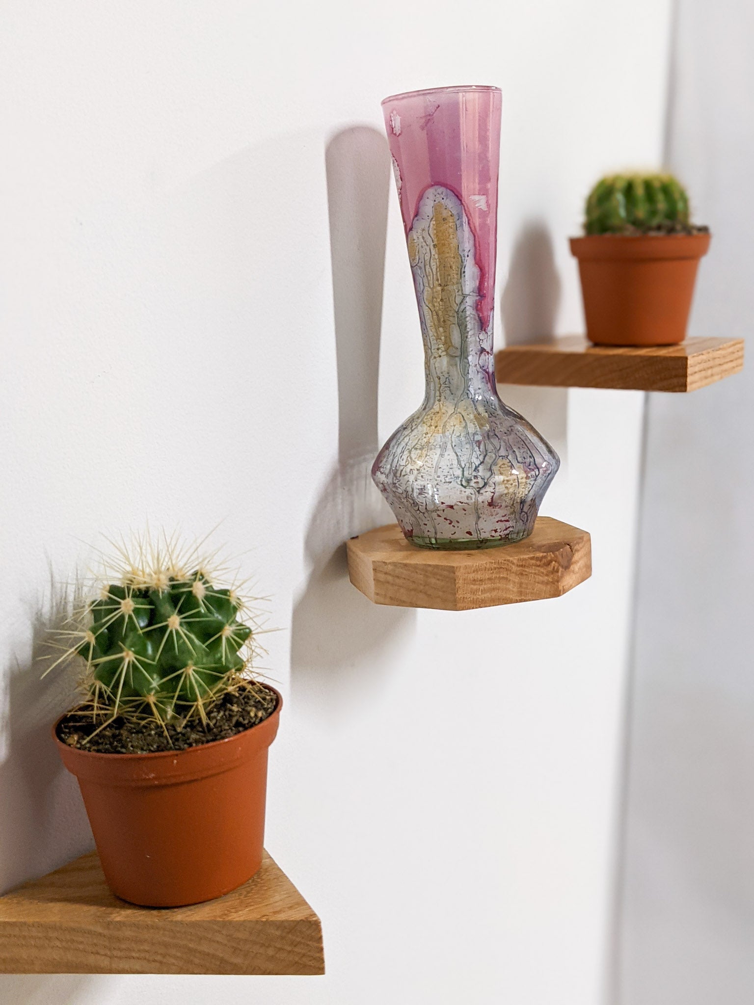 Mahi Triangle Shelf | Handmade Mahogany Floating Wall Shelf 8