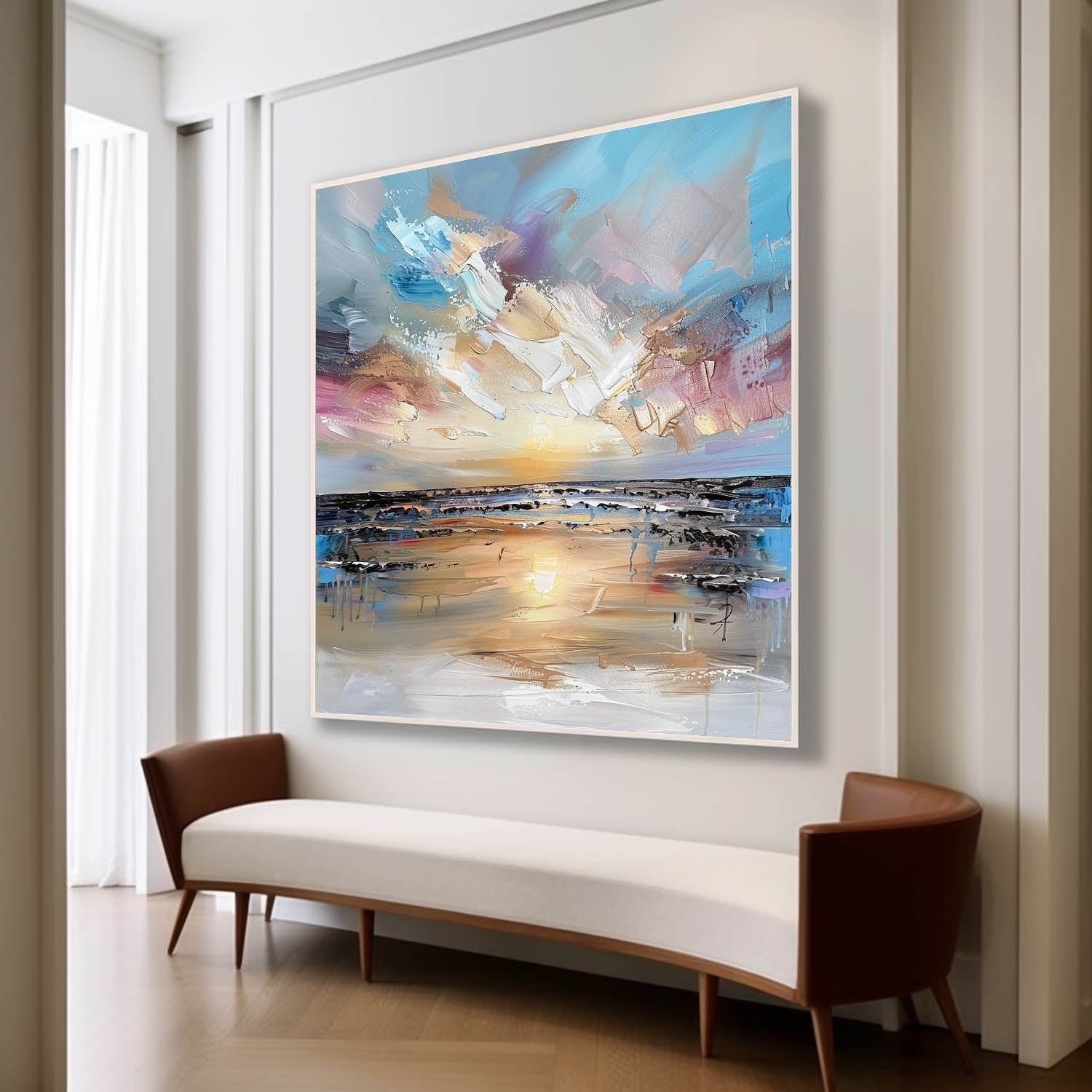 Mara Canvas Wall Art | Hand-Painted Abstract Graffiti on High-Quality Linen 4