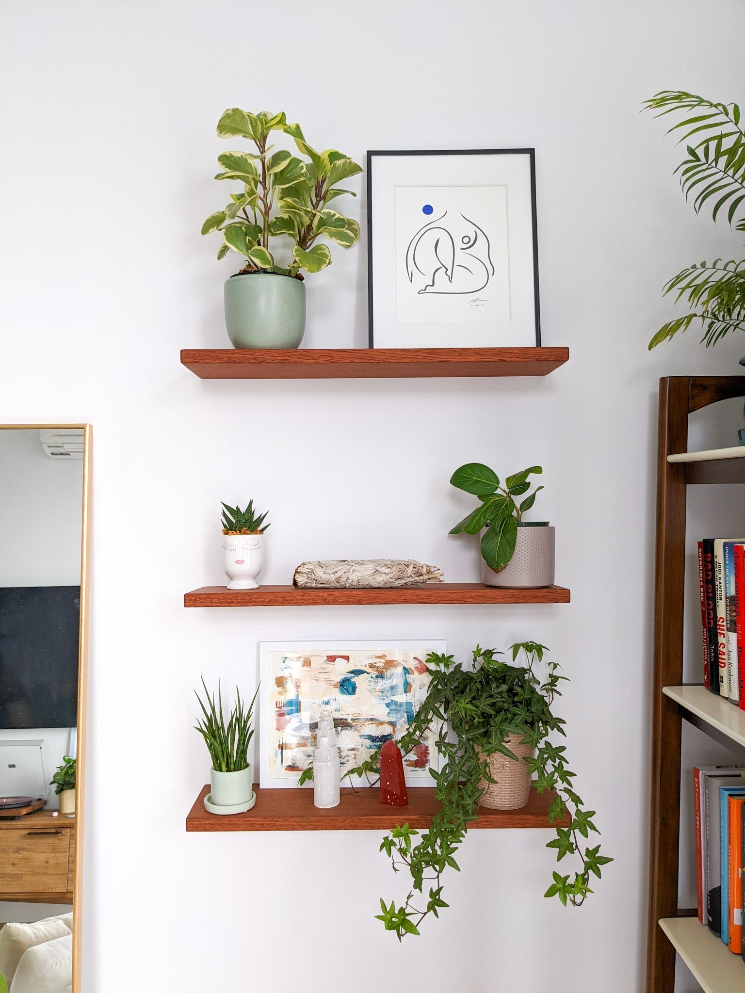 Maven Floating Shelf | Mahogany Wood, Minimalist Design, 6 to 36 Length 1