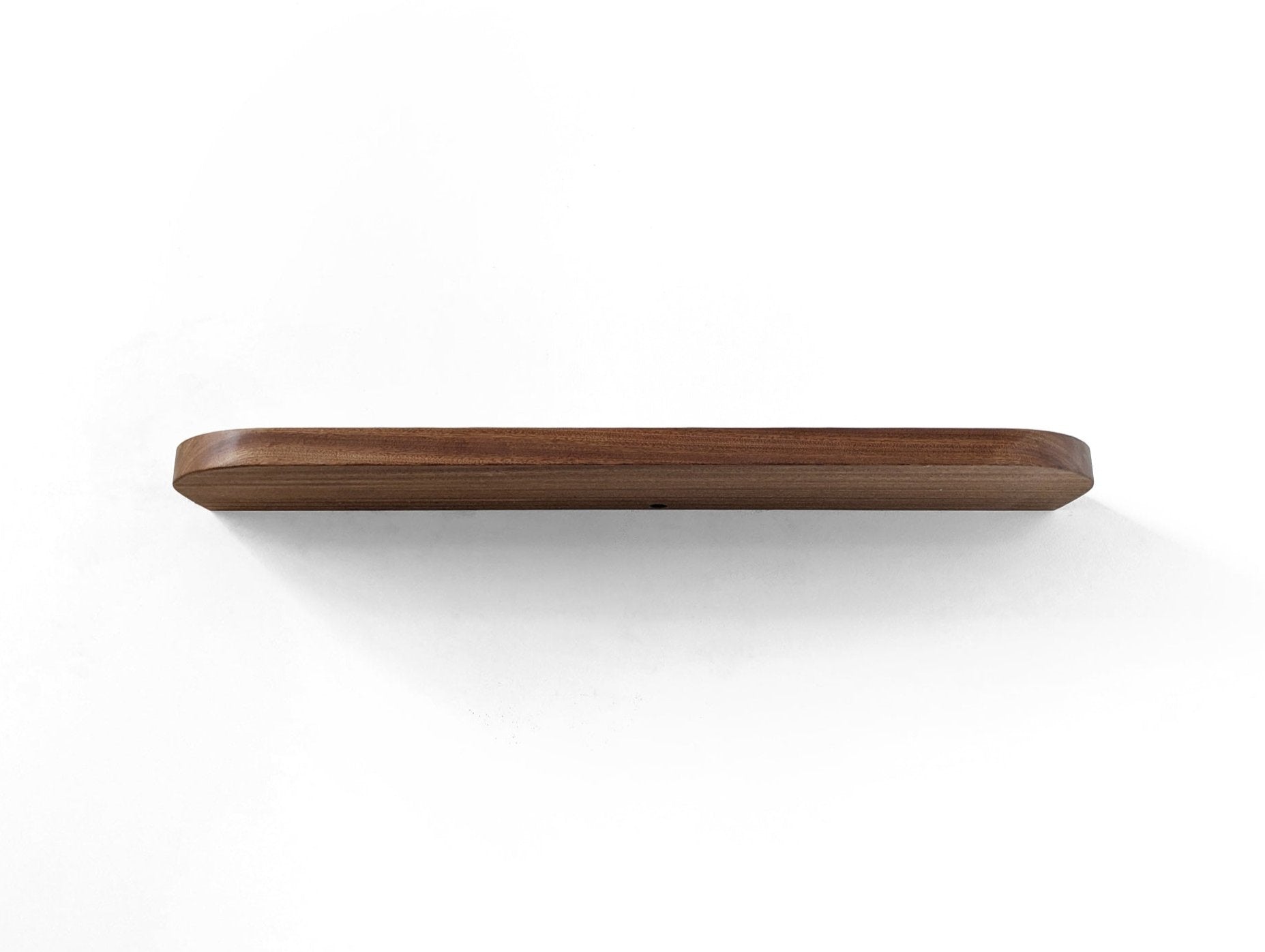 Maverick Floating Shelf | Solid Mahogany, Cable Management Grommet 3