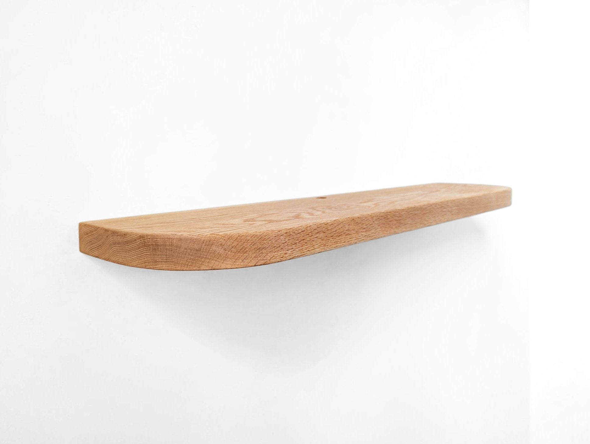 Maverick Floating Shelf | Solid Mahogany, Cable Management Grommet 7