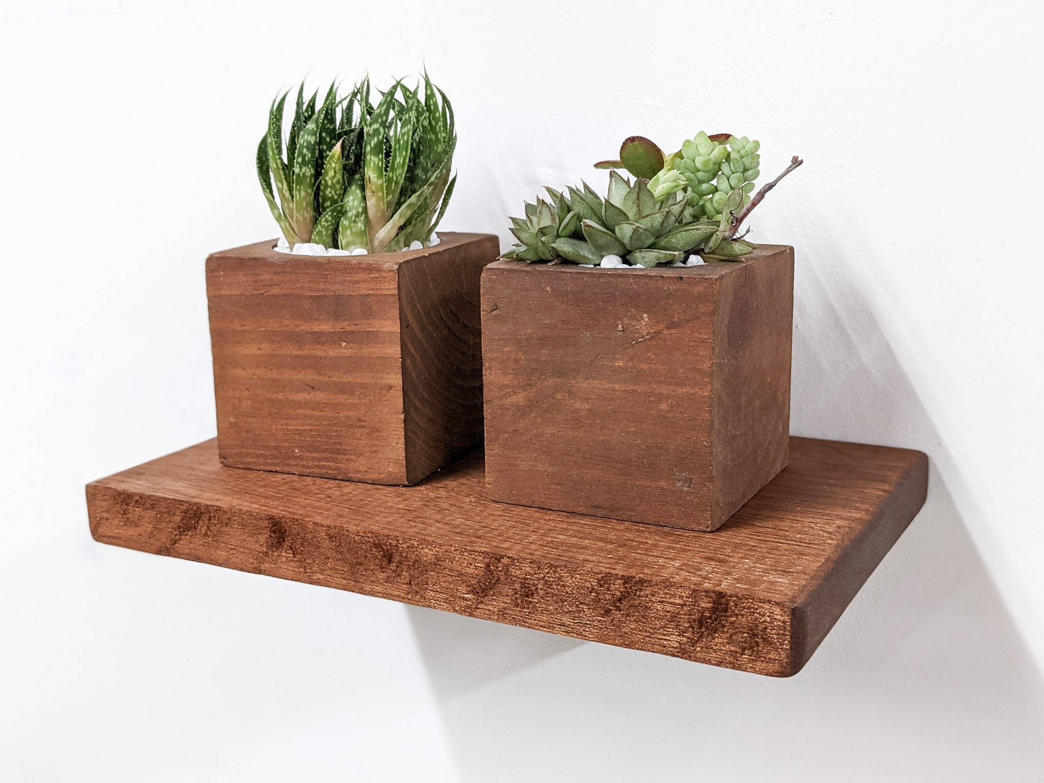 Maverick Live Edge Shelf | Premium Mahogany Wood, Floating Design 0