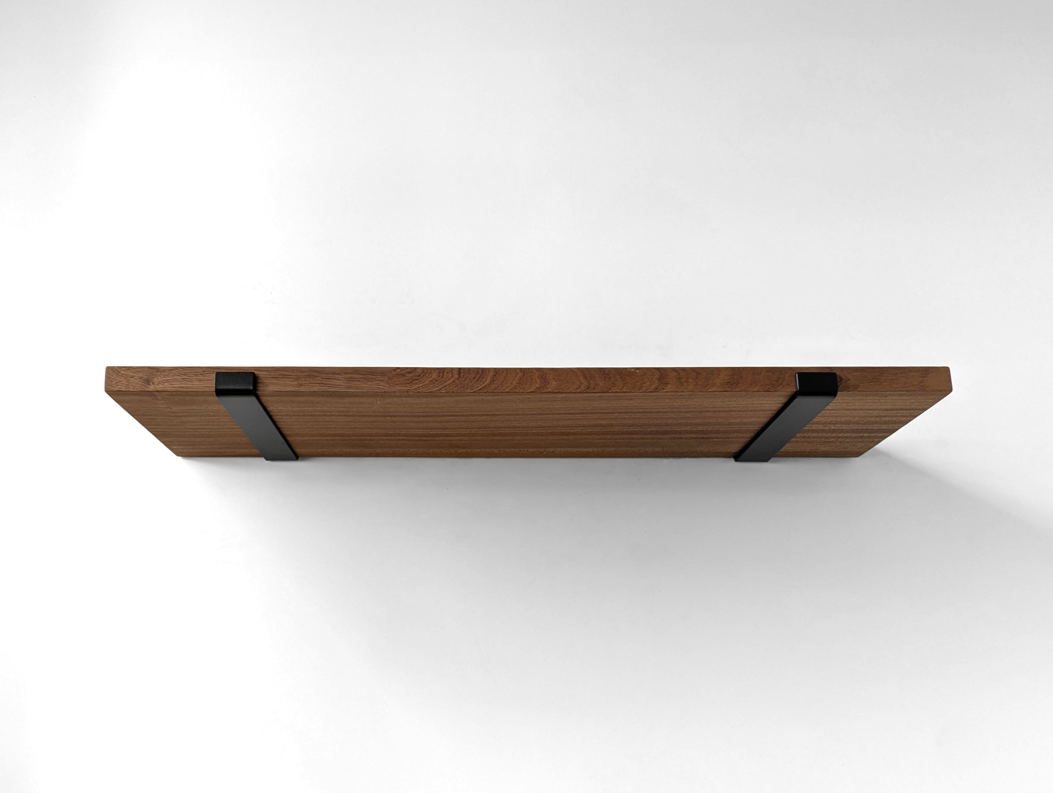 Maverick Mahogany Shelf | Thick Design with Steel J Brackets 2