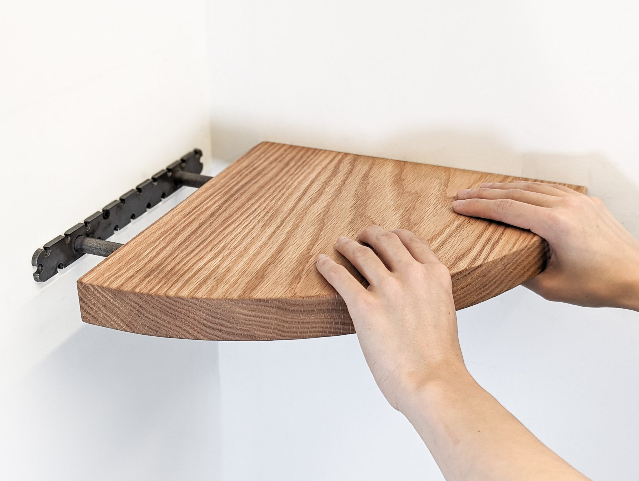 Milo Floating Shelf | Mahogany, Round Edge Design 5