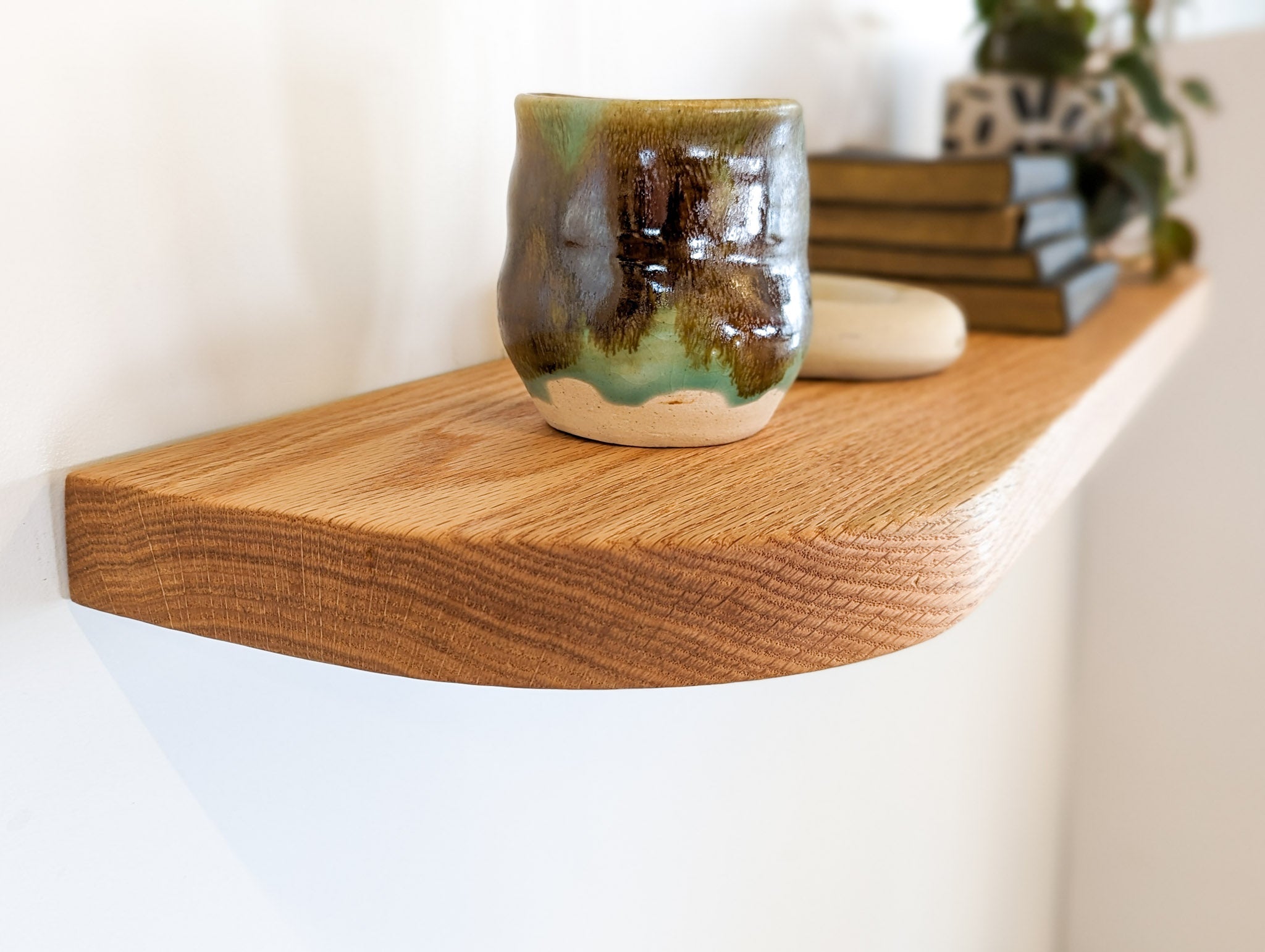 Milo Floating Shelf | Thick Mahogany, Minimalist Design 6