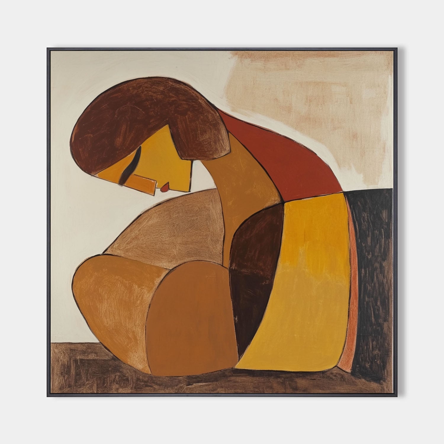 Mira Abstract Canvas Art | Handmade, Warm Earth Tones, Ready to Hang 1