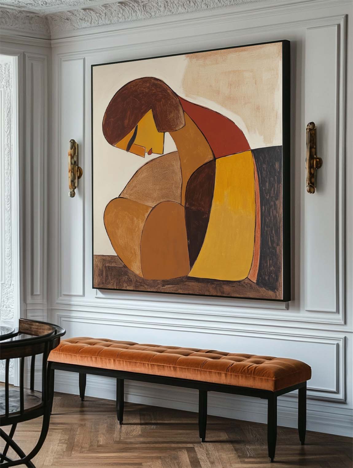 Mira Abstract Canvas Art | Handmade, Warm Earth Tones, Ready to Hang 4
