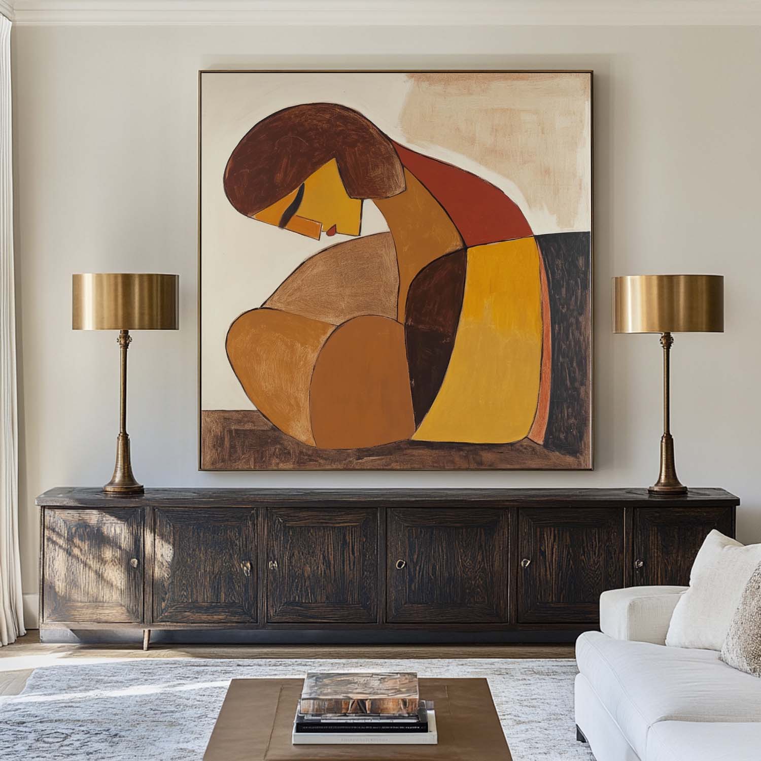 Mira Abstract Canvas Art | Handmade, Warm Earth Tones, Ready to Hang 6