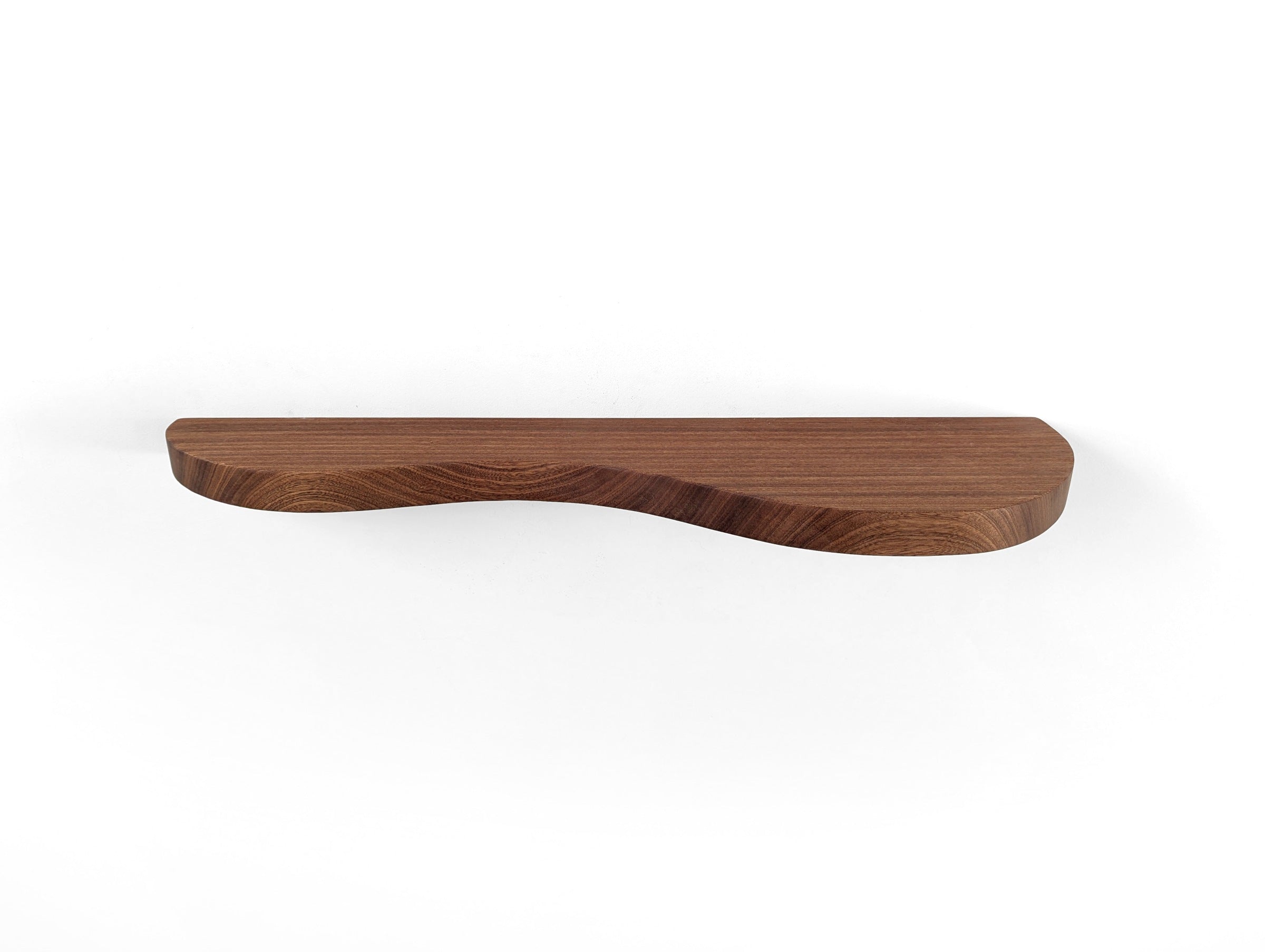 NookWood Double Curve Shelf | Solid Oak Floating Wall Shelf, Handcrafted Design 6