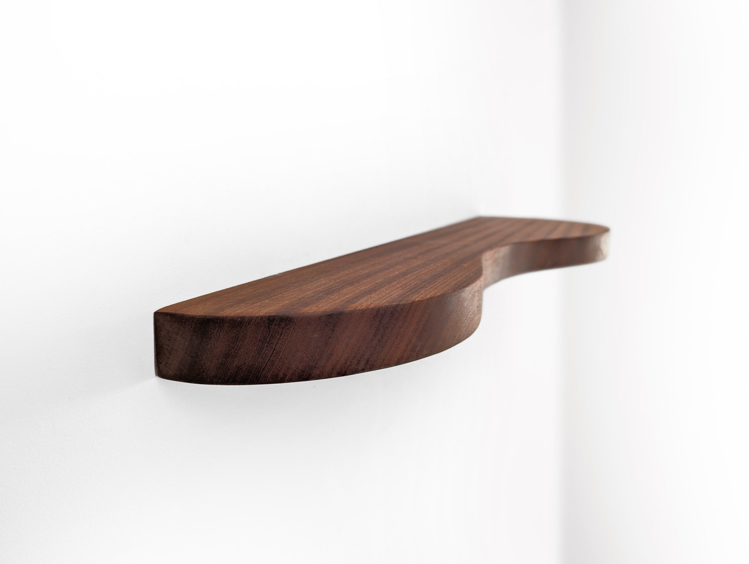 NookWood Double Curve Shelf | Solid Oak Floating Wall Shelf, Handcrafted Design 7