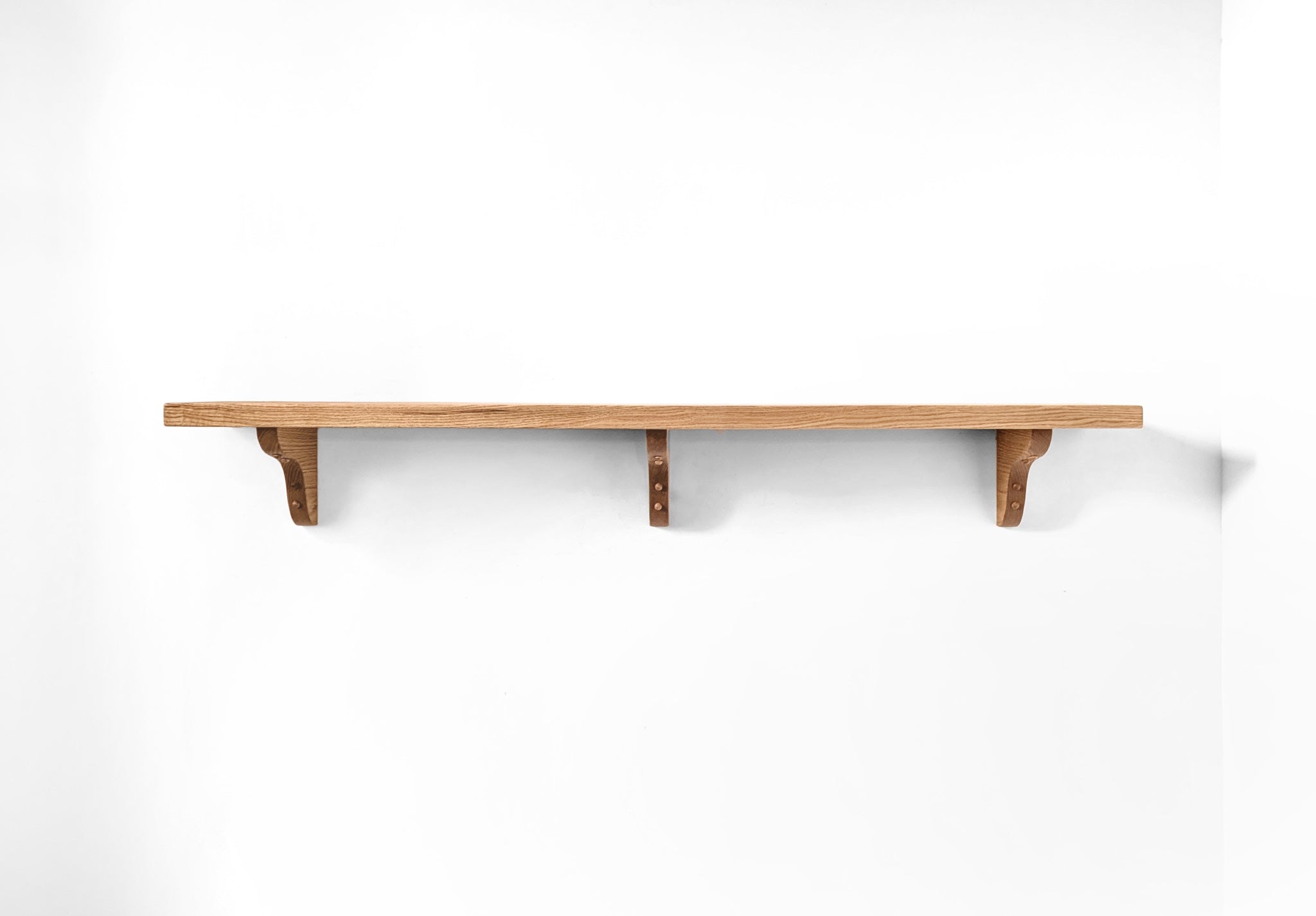 NookWoodworking Solid Wood Shelf | Handcrafted Oak Brackets 5