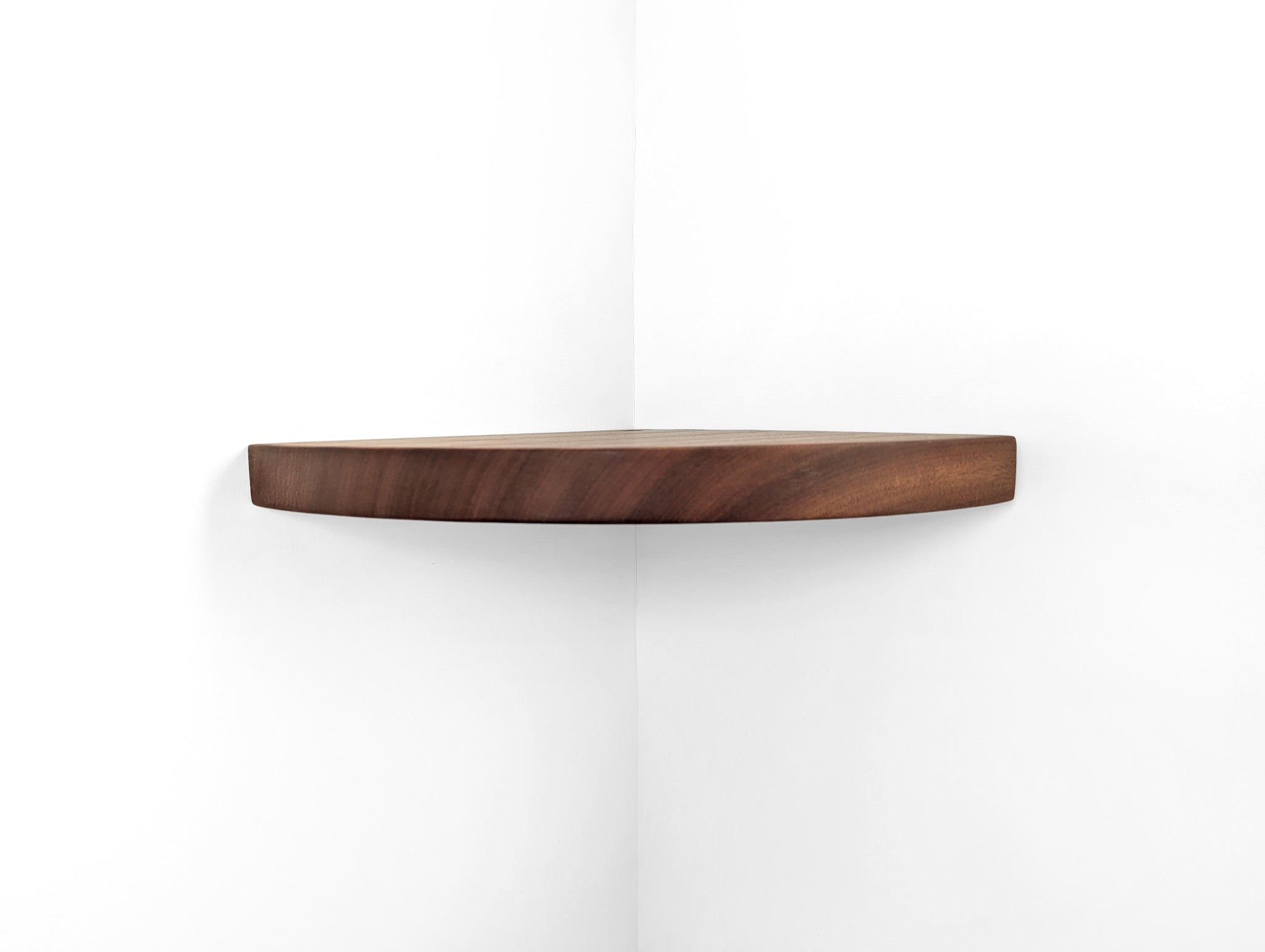 Nook Corner Shelf Unit | Solid Mahogany with Cord Hole 1