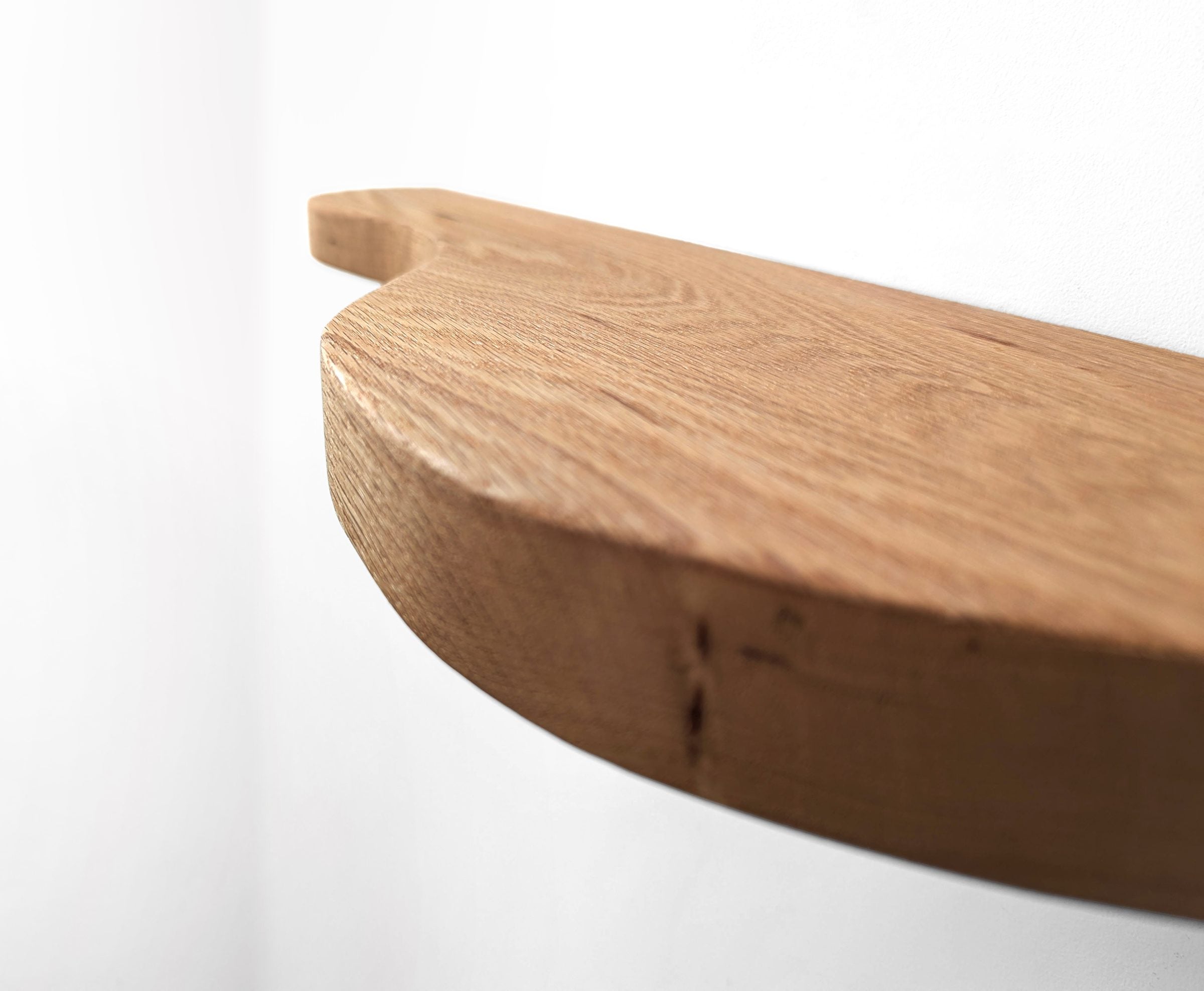 Nook Floating Shelf | Handcrafted Solid Mahogany, Double Curve Design 8