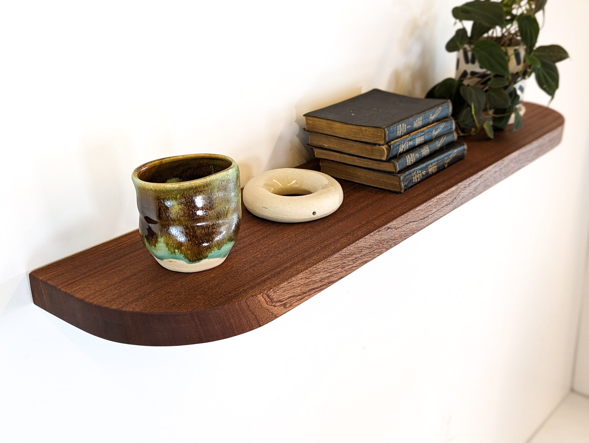 Nook Floating Shelf | Solid Oak with Rounded Corners 8