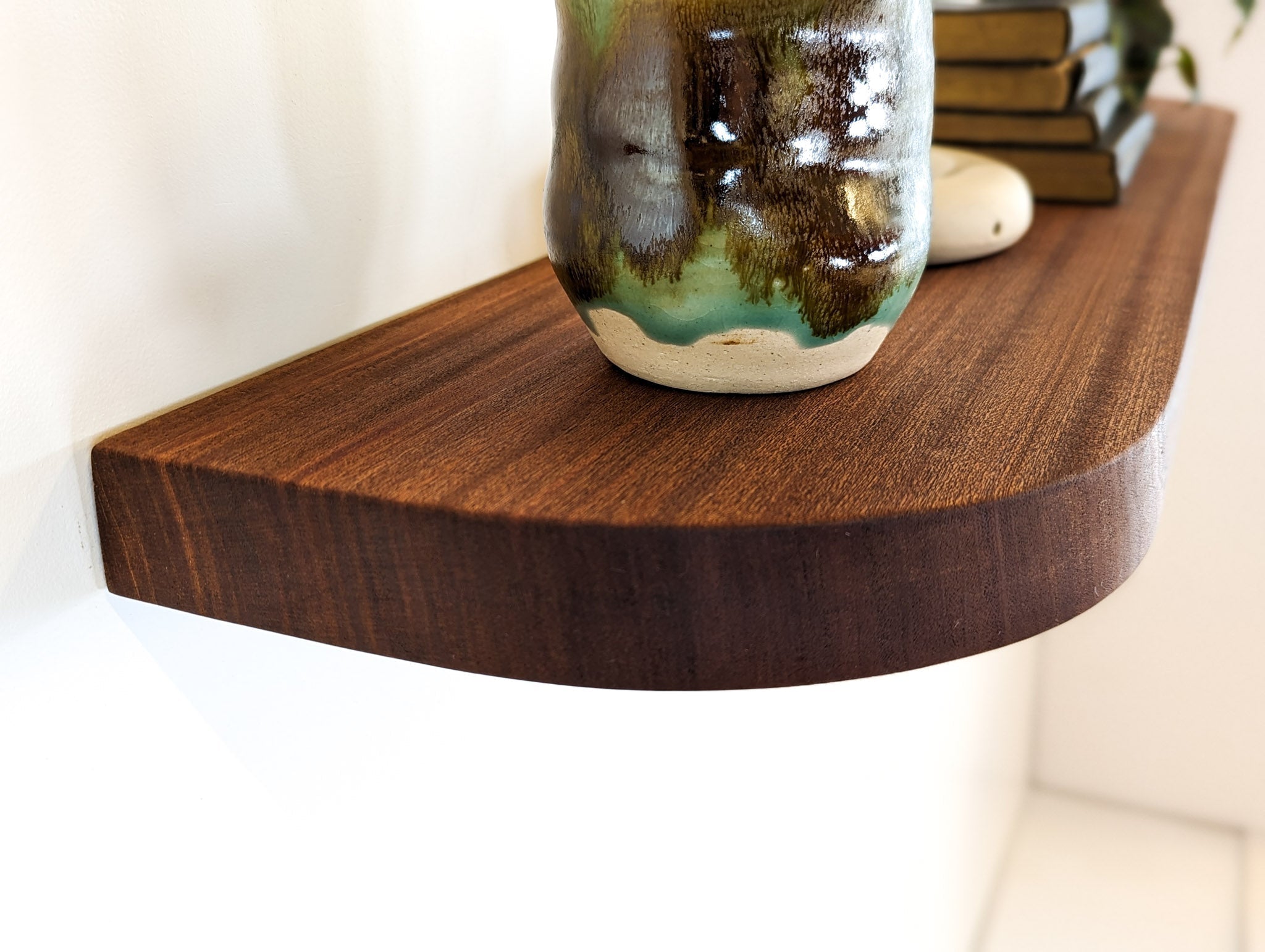 Nook Floating Shelf | Solid Oak with Rounded Corners 9