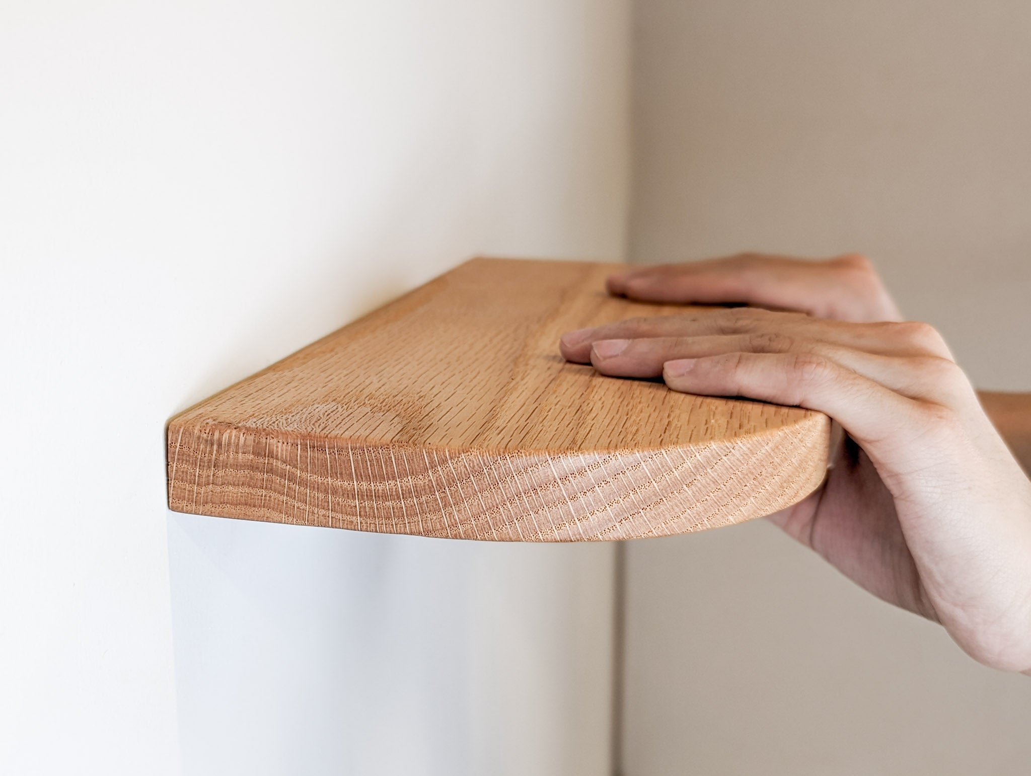 Nook Oak Shelf | Custom Floating with Rounded Corners 1
