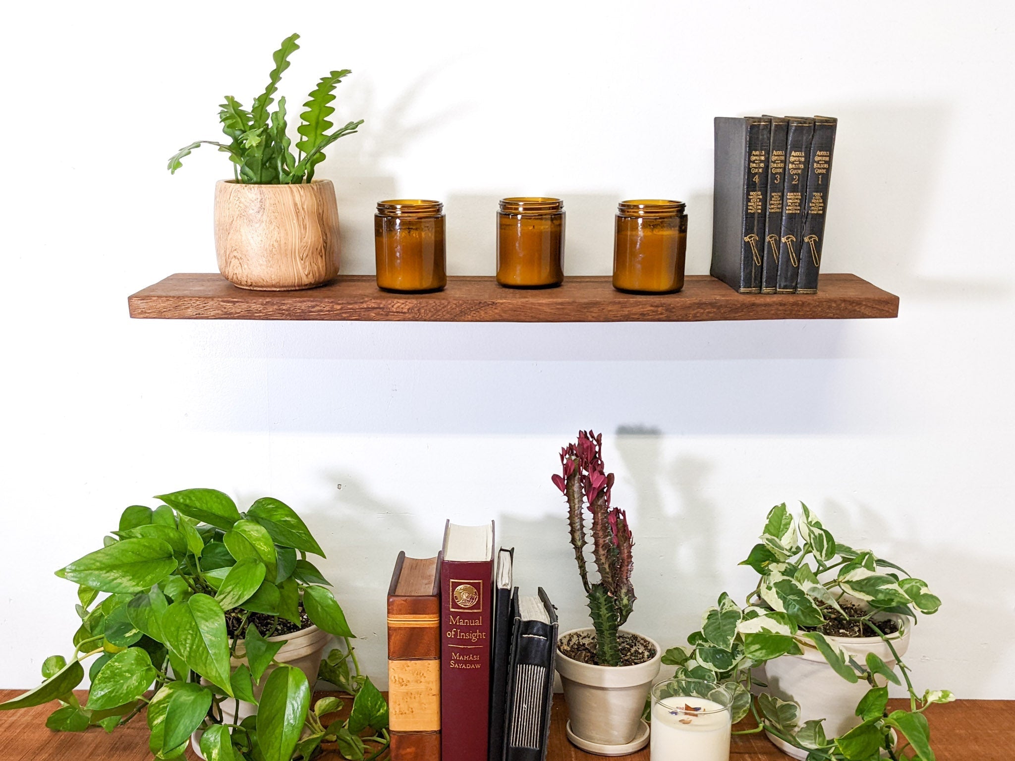 Nook Oak Shelf | Handcrafted Floating Wood Shelf, Minimalistic Design 6