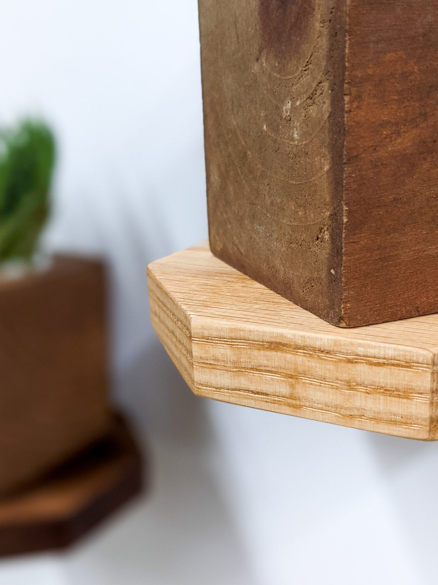 Oaktree Octagon Shelf | Handmade Premium Oak Floating Wall Shelf 2