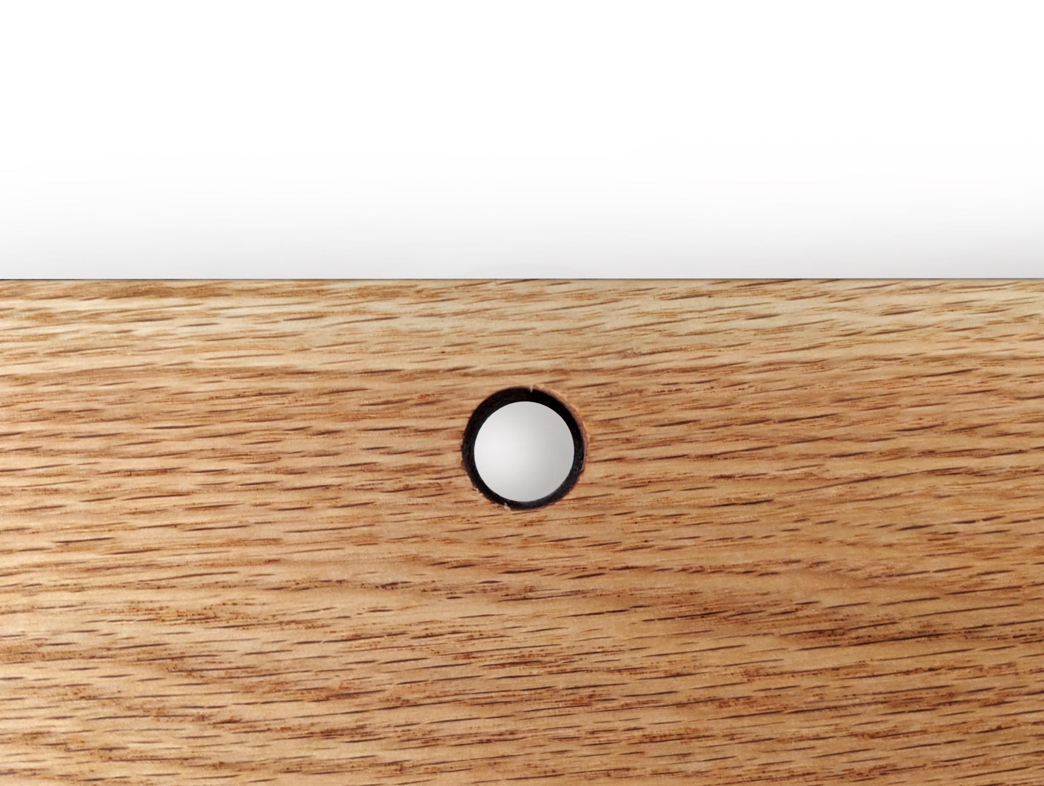 Oryx Thick Oak Wall Shelf | Handcrafted, Grommet Hole for Cable Management 1