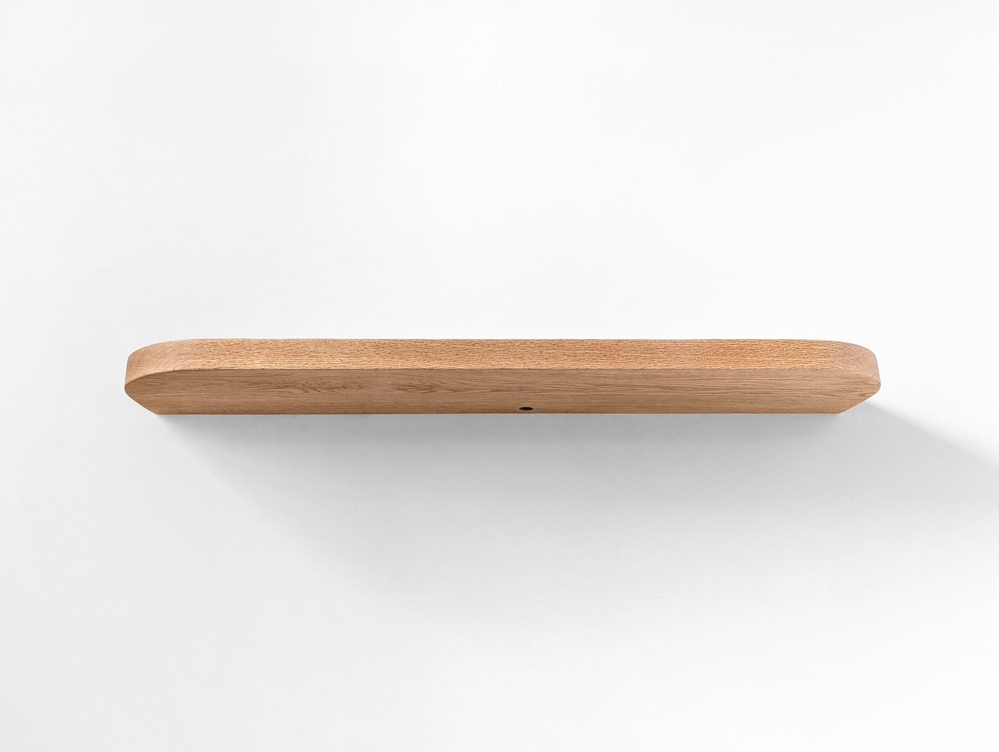 Oryx Thick Oak Wall Shelf | Handcrafted, Grommet Hole for Cable Management 4