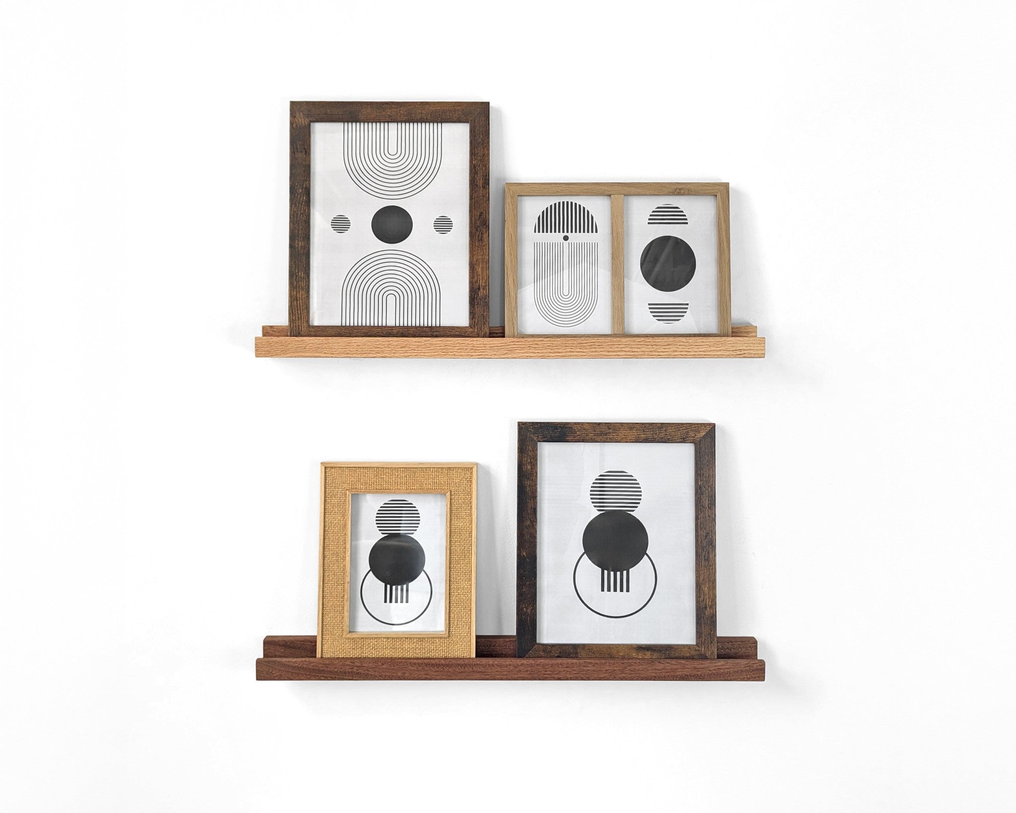 Pictura Display Shelf | Handcrafted Oak or Mahogany, Modern Design 1