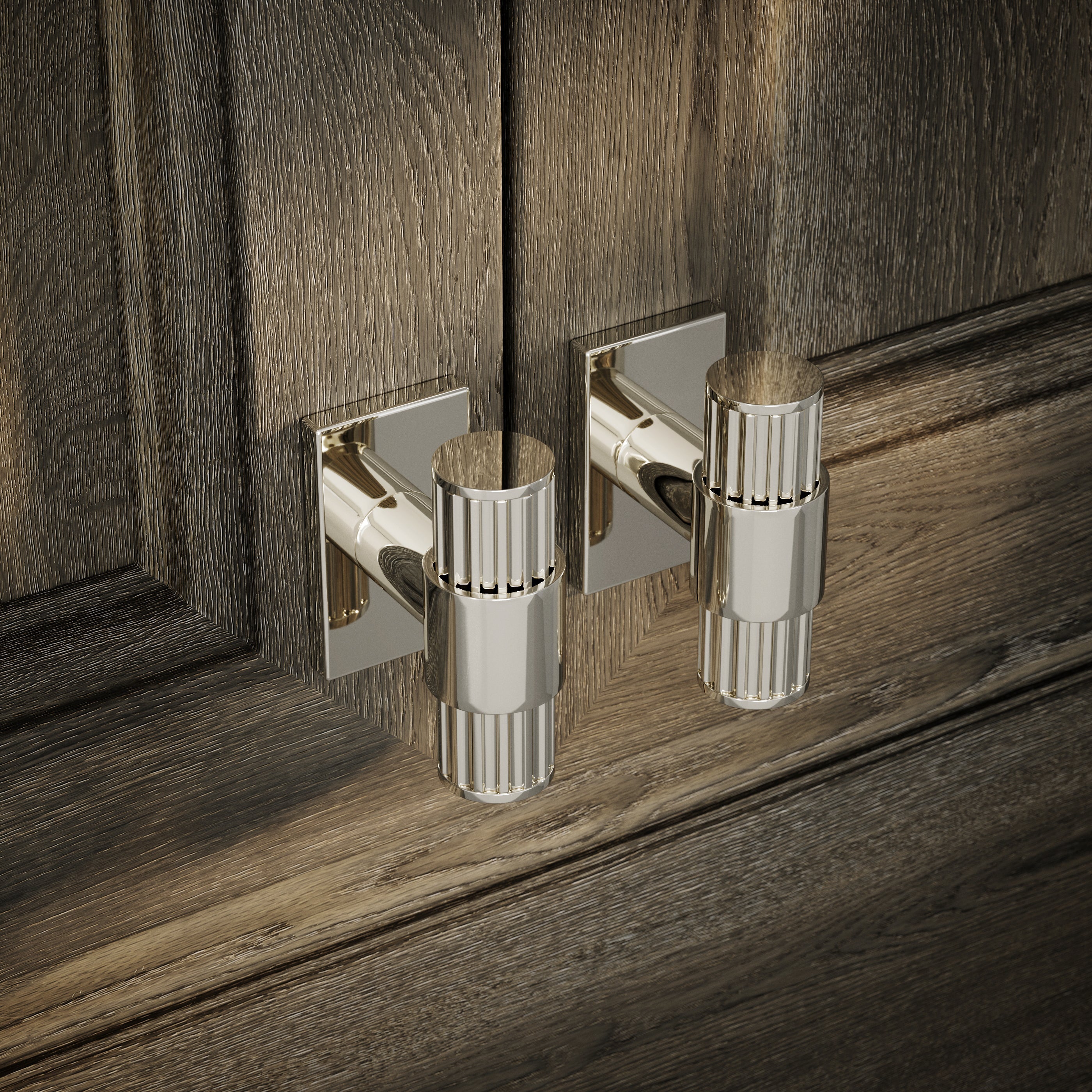 Rola Cabinet Handle | Polished Nickel, Deep Flute Design 0