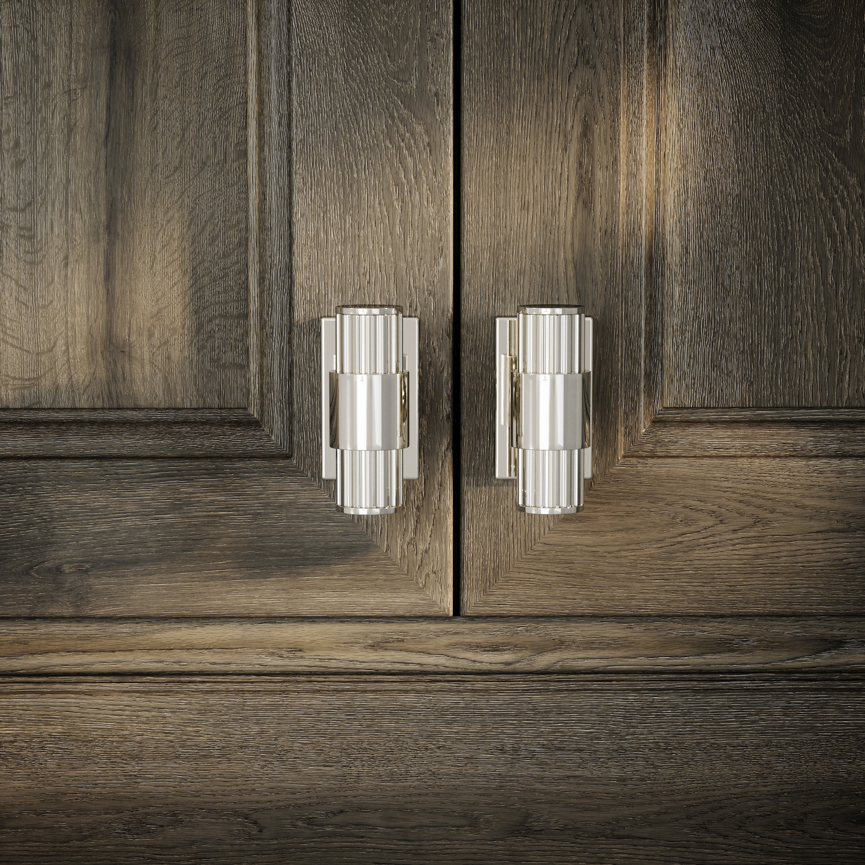 Rola Cabinet Handle | Polished Nickel, Deep Flute Design 1