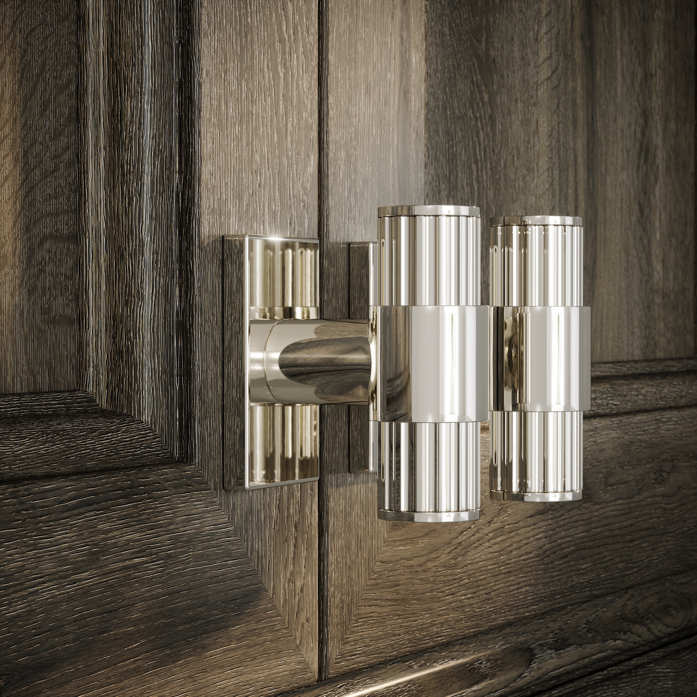 Rola Cabinet Handle | Polished Nickel, Deep Flute Design 2
