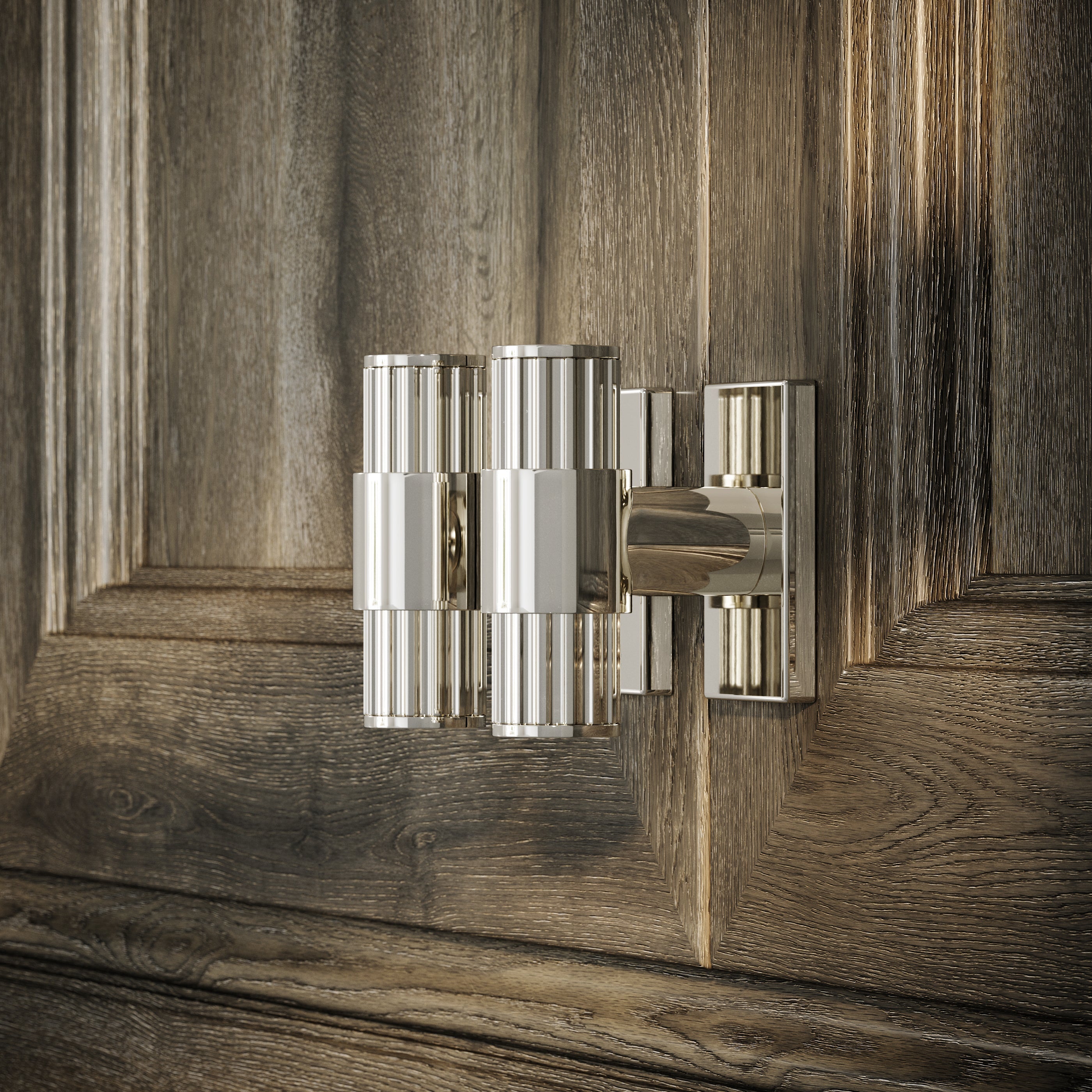 Rola Cabinet Handle | Polished Nickel, Deep Flute Design 3