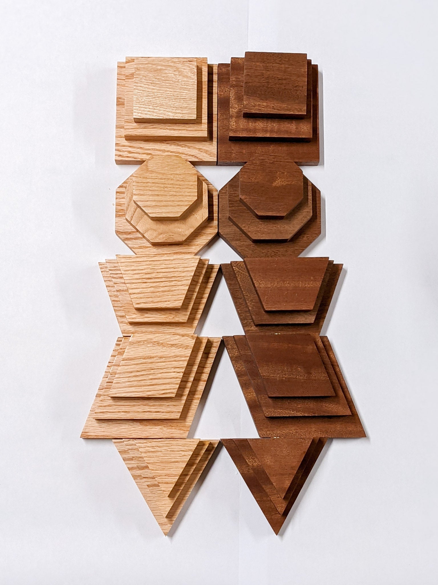 Sola Floating Shelf Set | Oak and Mahogany 2