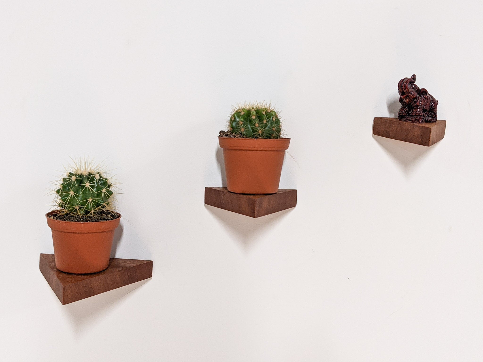 Sola Floating Shelf Set | Oak and Mahogany 7