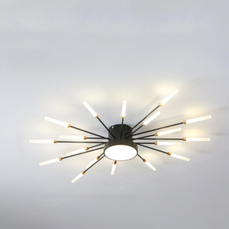 Wesley Flush Mount Ceiling Light | Elegant LED Design in Black or Gold 0