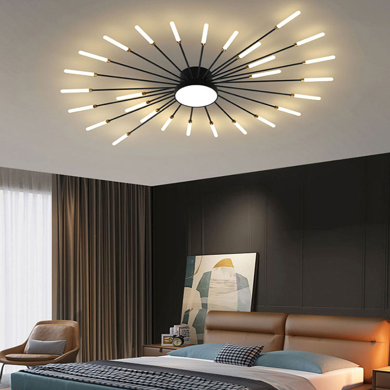 Wesley Flush Mount Ceiling Light | Elegant LED Design in Black or Gold 8