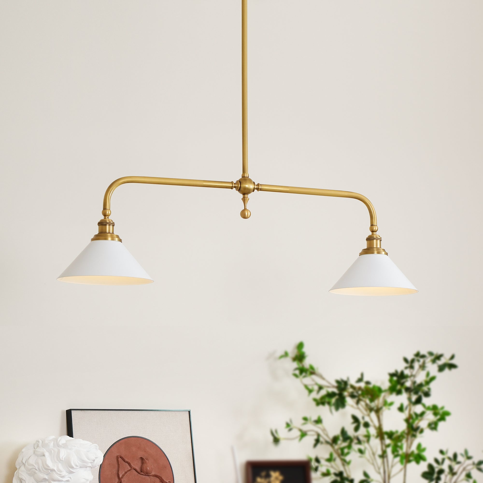 Zyra Vintage Pendant Light | Elegant White Glass Shade for Kitchen Pendant Lighting 5