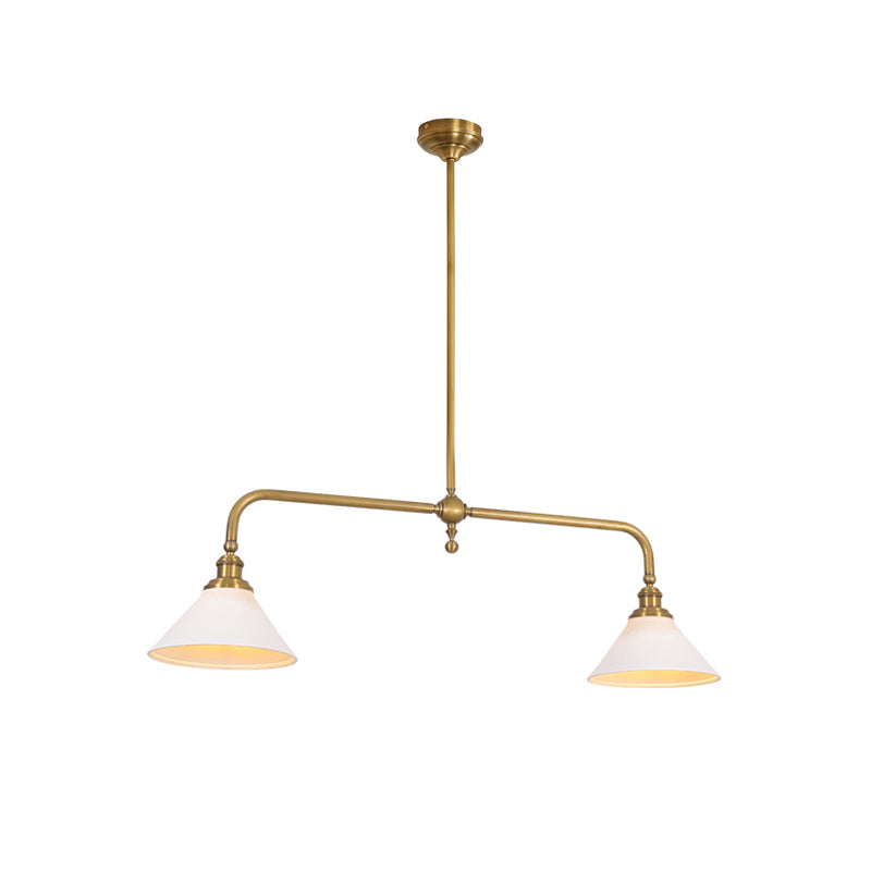 Zyra Vintage Pendant Light | Elegant White Glass Shade for Kitchen Pendant Lighting 9