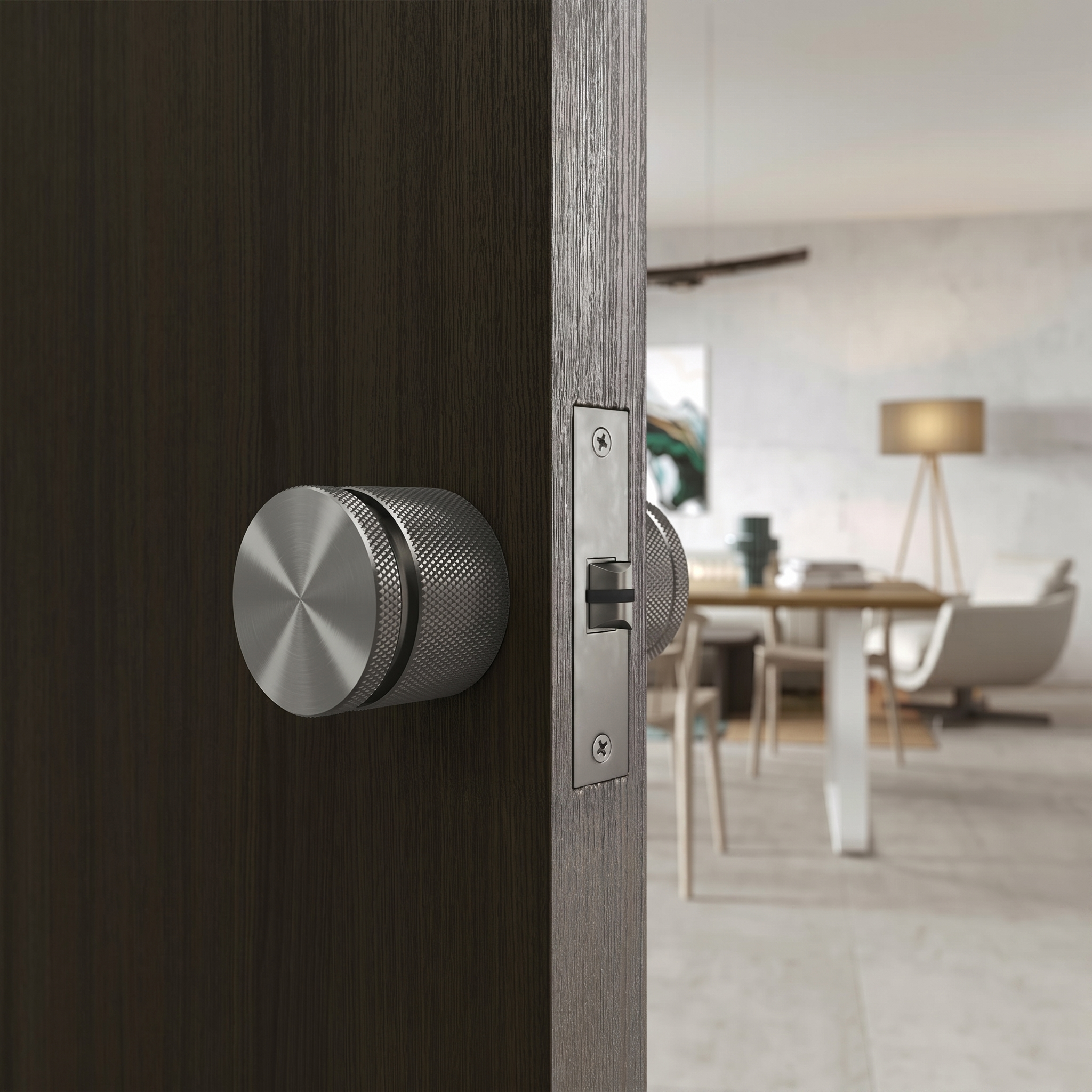 Sleek Spectre Door Handle - Brushed Stainless Steel