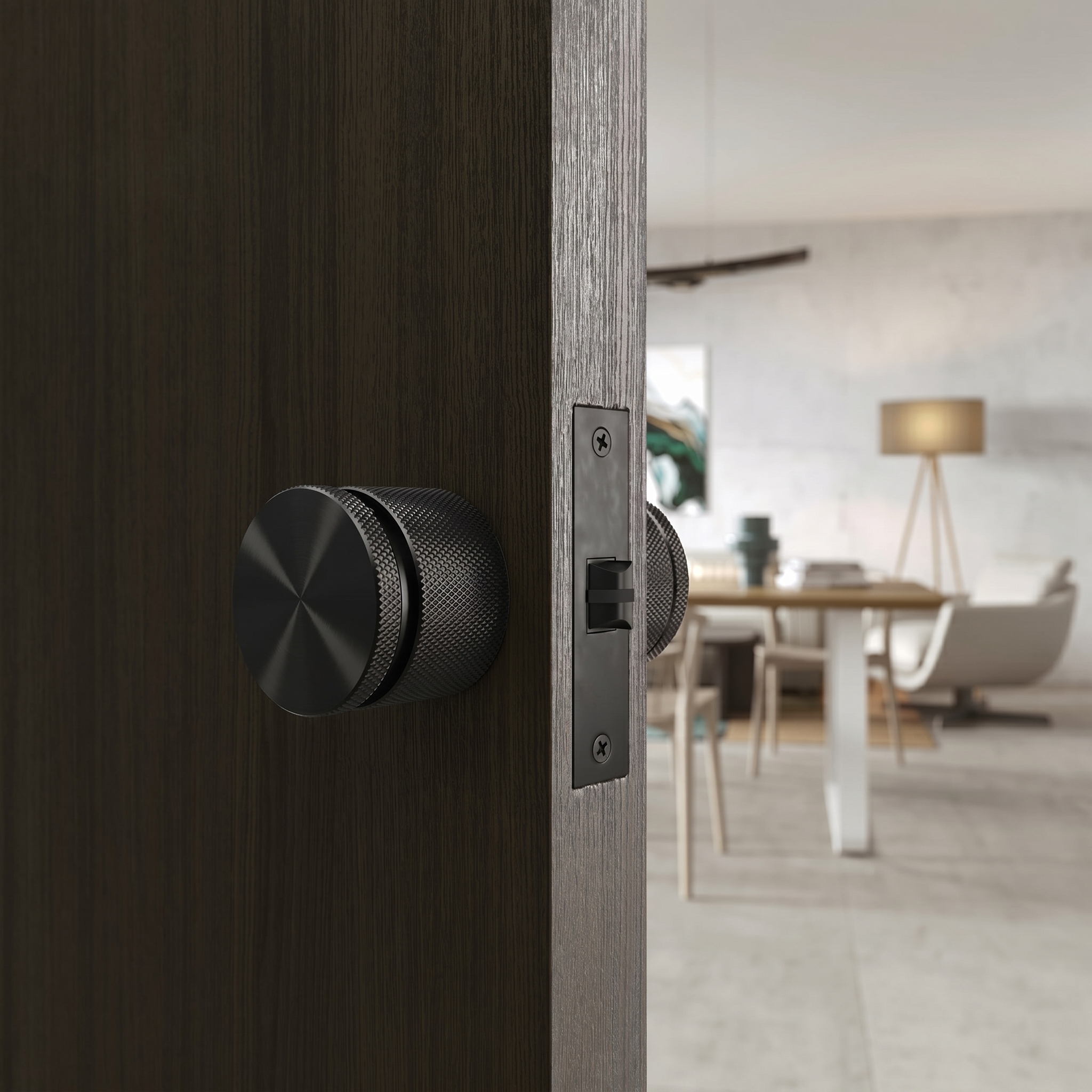 Sleek Spectre Door Handle - Brushed Black