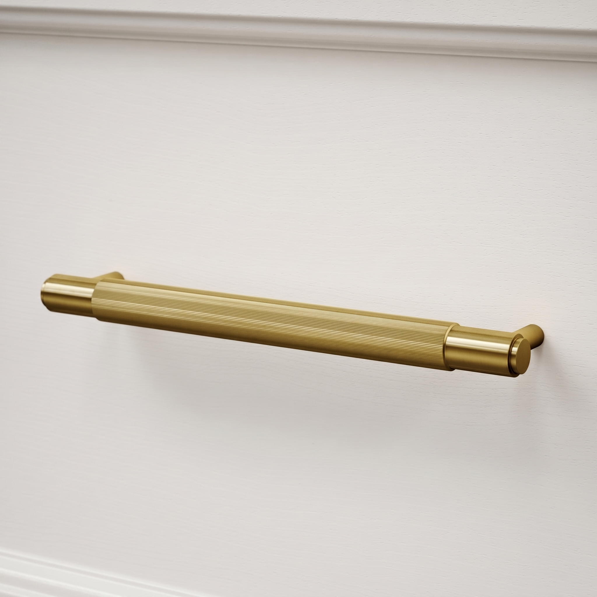 Dali Pull Bar | Fluted Brushed Gold Finish 1