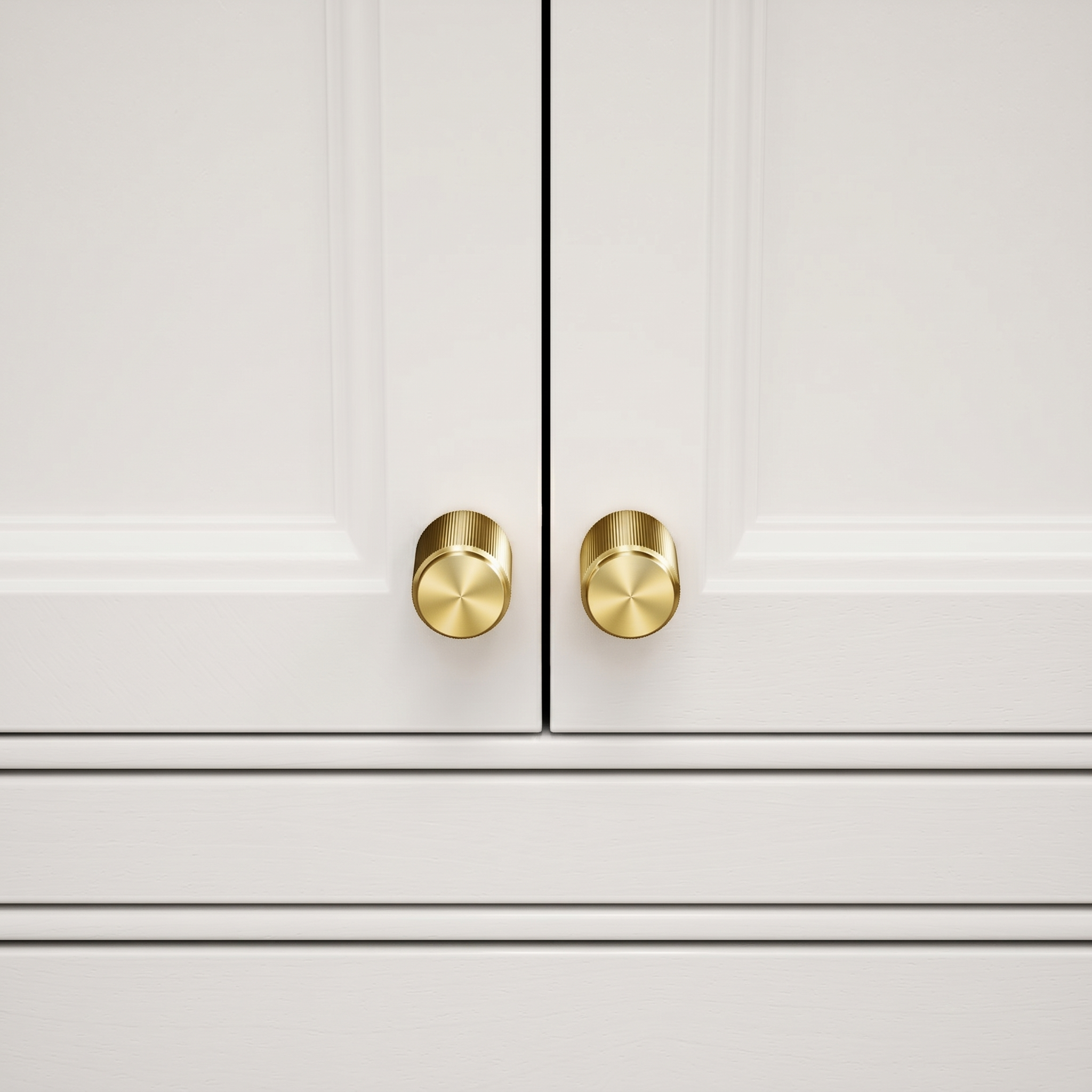 Dali Furniture Knobs | Fluted Brushed Gold Design 0